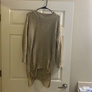 tan sweater